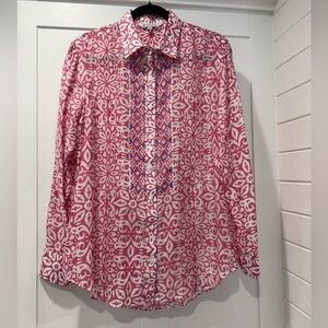 Sulu Collection Pink and White Patterned Shirt